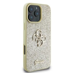 Guess Fixed Glitter Big 4G - dėklas skirtas Apple iPhone 16 Pro gold - Image 4