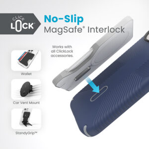 Speck Presidio2 Grip ClickLock & Magsafe - dėklas skirtas Apple iPhone 16e / Apple iPhone 15 / Apple iPhone 14 / Apple iPhone 13 Coastal Blue / Dust Grey / White - Image 2