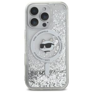 Karl Lagerfeld Liquid Glitter Choupette Head MagSafe - dėklas skirtas Apple iPhone 16 Pro Max transparent - Image 3