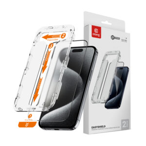 Crong EasyShield 2-Pack - Apsauginis stiklas skirtas Apple iPhone 15 Pro Max (2 vnt)