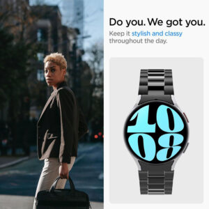 Spigen Modern Fit Band - Bracelet for Samsung Galaxy Watch 6 44 mm (Black) - Image 6