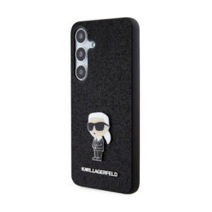 Karl Lagerfeld Fixed Glitter Ikonik Logo Metal Pin - Samsung Galaxy S24 Case black - Image 2