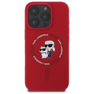 Karl Lagerfeld Silicone Karl & Choupette Ring MagSafe - Case Apple iPhone 16 Pro red - Image 3