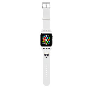 Karl Lagerfeld Choupette Head - Watch Strap for Apple Watch 38/40mm (White) - Image 2