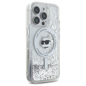 Karl Lagerfeld Liquid Glitter Choupette Head MagSafe - dėklas skirtas Apple iPhone 16 Pro Max transparent - Image 4