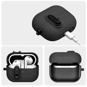 Tech-Protect Slim Hook dėklas ausinėms Samsung Galaxy Buds 3 / 3 FE / 3 Pro juodos spalvos - Image 4