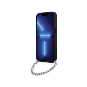 Karl Lagerfeld Saffiano Monogram Chain - dėklas skirtas Apple iPhone 14 Pro Max Silver - Image 4