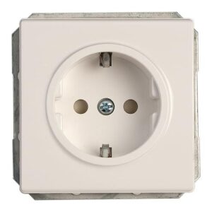 Kištukinis lizdas VILMA ST150, su įžeminimu, baltos spalvos