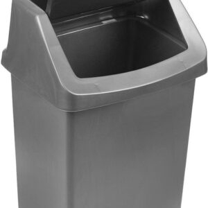 Šiukšliadėžė Curver, sidabro/pilka, 15 l, 235 x 235 x 438 mm - Image 2