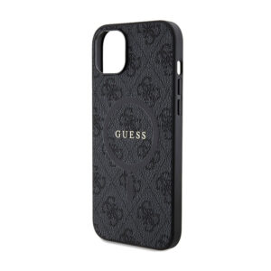 Guess 4G Collection Leather Metal Logo MagSafe - dėklas skirtas Apple iPhone 15 Plus / 14 Plus black - Image 6