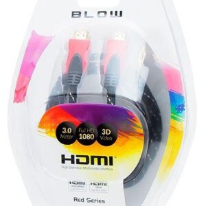 Laidas BLOW HDMI M, HDMI M, 3m, juodas/raudonas 92-056# - Image 2