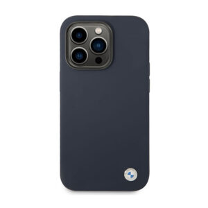 BMW Liquid Silicone Case Metal Logo MagSafe - dėklas skirtas Apple iPhone 14 Pro Navy Blue - Image 3