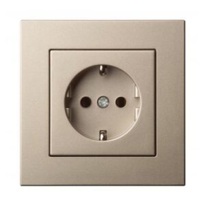 Kištukinis lizdas LIREGUS EPSILON, su įž., šampano spalvos - Image 2