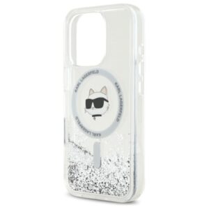 Karl Lagerfeld Liquid Glitter Choupette Head MagSafe - dėklas skirtas Apple iPhone 16 Pro Max transparent - Image 6