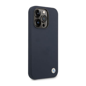 BMW Liquid Silicone Case Metal Logo MagSafe - dėklas skirtas Apple iPhone 14 Pro Navy Blue - Image 4