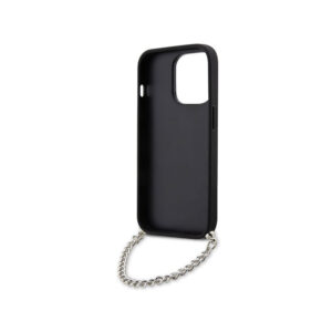 Karl Lagerfeld Saffiano Monogram Chain - dėklas skirtas Apple iPhone 14 Pro Max Silver - Image 6