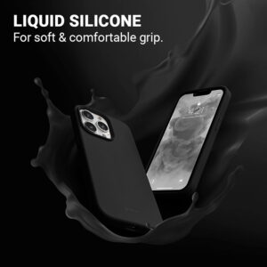 Crong Color Cover Liquid Silicone dėklas skirtas Apple iPhone 13 Pro Black - Image 5