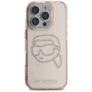 Karl Lagerfeld IML Rhinestones Karl Head - dėklas skirtas Apple iPhone 16 Pro Max pink - Image 3