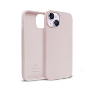 Crong Color Cover Liquid Silicone dėklas skirtas Apple iPhone 14 / 13 Sand Pink - Image 2
