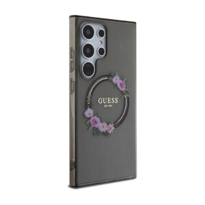 Guess IML Flowers Wreath MagSafe - Case Samsung Galaxy S24 Ultra Black - Image 4