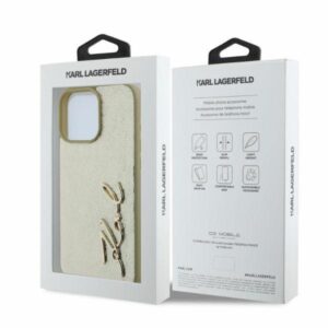 Karl Lagerfeld Metal Signature - Case Apple iPhone 16 Pro Max gold - Image 4