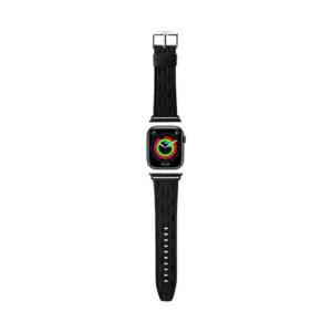 Karl Lagerfeld Saffiano Monogram - Strap for Apple Watch 42/44/45/49 mm (black)