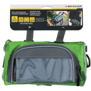 Dunlop - Handlebar bag / bicycle pannier with smartphone pocket (green) - Image 2