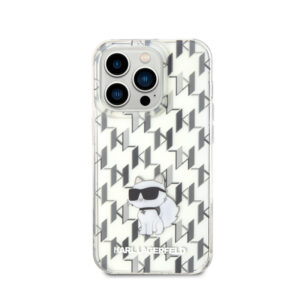 Karl Lagerfeld Monogram Choupette - dėklas skirtas Apple iPhone 15 Pro Max Transparent - Image 3
