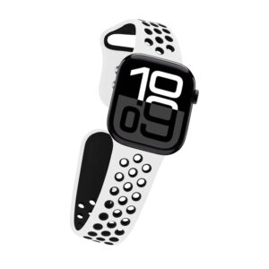 Crong Duo Sport - Strap for Apple Watch 44/45/46/49 mm (white/black) - Image 4