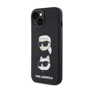 Karl Lagerfeld Silicone Karl & Choupette Heads - Apple iPhone 15 Case black - Image 2