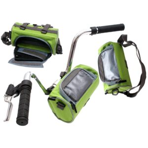 Dunlop - Handlebar bag / bicycle pannier with smartphone pocket (green) - Image 3