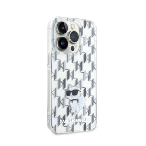 Karl Lagerfeld Monogram Choupette - dėklas skirtas Apple iPhone 15 Pro Max Transparent - Image 4