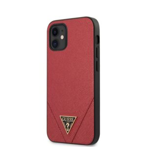 Guess Saffiano V - dėklas skirtas Apple iPhone 12 Mini red - Image 1