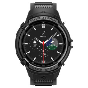 Spigen Rugged Armor Pro - Strap + case for Samsung Galaxy Watch 6 Classic 43 mm (Black) - Image 2
