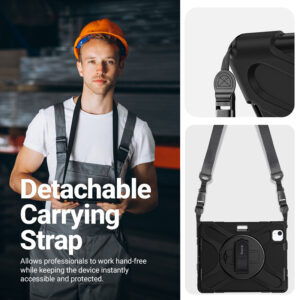 Crong Defender Plus – Rugged dėklas Samsung Galaxy Tab S11 11” juodos spalvos - Image 5