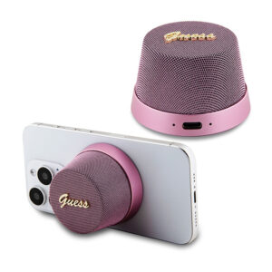 Guess Magnetic Script Metal Logo - Bluetooth speaker V5.3 pink - Image 1