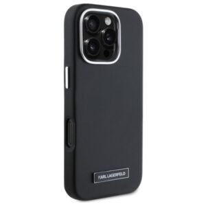 Karl Lagerfeld FW Metal Plate MagSafe - dėklas skirtas Apple iPhone 16 Pro black - Image 4
