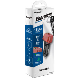 Energizer Ultimate - USB-C & USB-A 38W PD + QC3.0 automobilinis įkroviklis WALNUT - Image 4