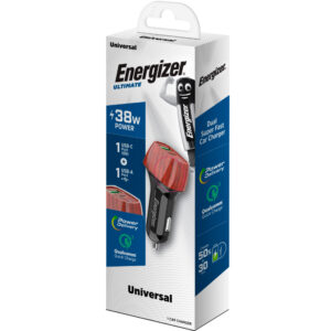 Energizer Ultimate - USB-C & USB-A 38W PD + QC3.0 automobilinis įkroviklis WALNUT - Image 5