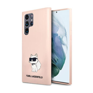 Karl Lagerfeld Silicone Choupette - dėklas skirtas Samsung Galaxy S24 Ultra Pink - Image 1