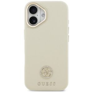 Guess Grained Strass Logo MagSafe - Case Apple iPhone 17 beige - Image 3