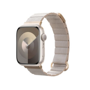 Crong Eclipse – Leather magnetic apyrankė skirta Apple Watch 38/40/41/42 mm beige - Image 2