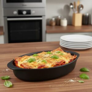 Alpina - Ceramic Oven Dish, Oval, 27x17x5.3 cm (Black) - Image 3