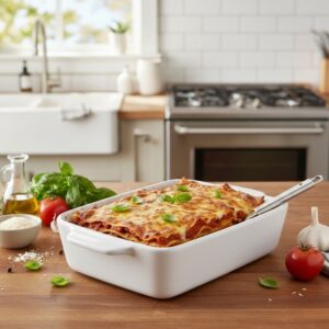 Alpina - Ceramic rectangular ovenproof dish 21.8x13.2x5 cm (white) - Image 3