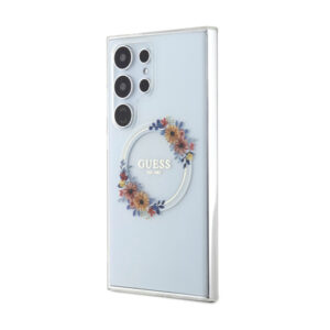 Guess IML Flowers Wreath MagSafe - Case Samsung Galaxy S24 Ultra Clear - Image 2