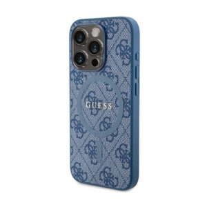 Guess 4G Collection Leather Metal Logo MagSafe - dėklas skirtas Apple iPhone 14 Pro blue - Image 2