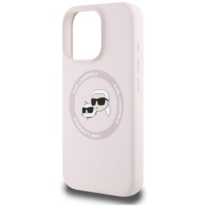 Karl Lagerfeld Silicone Double Heads And Circle MagSafe - dėklas skirtas Apple iPhone 16 Pro pink - Image 6