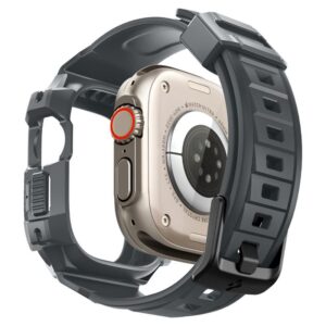 Spigen Rugged Armor Pro - Strap with case for Apple Watch Ultra 49 mm (Dark Grey) - Image 3