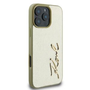 Karl Lagerfeld Metal Signature - dėklas skirtas Apple iPhone 16 Pro gold - Image 4