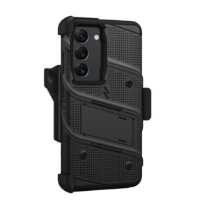 ZIZO BOLT Series - Armoured case skirtas Samsung Galaxy S23 with 9H stiklas skirtas screen + holder with stand (Black) - Image 5